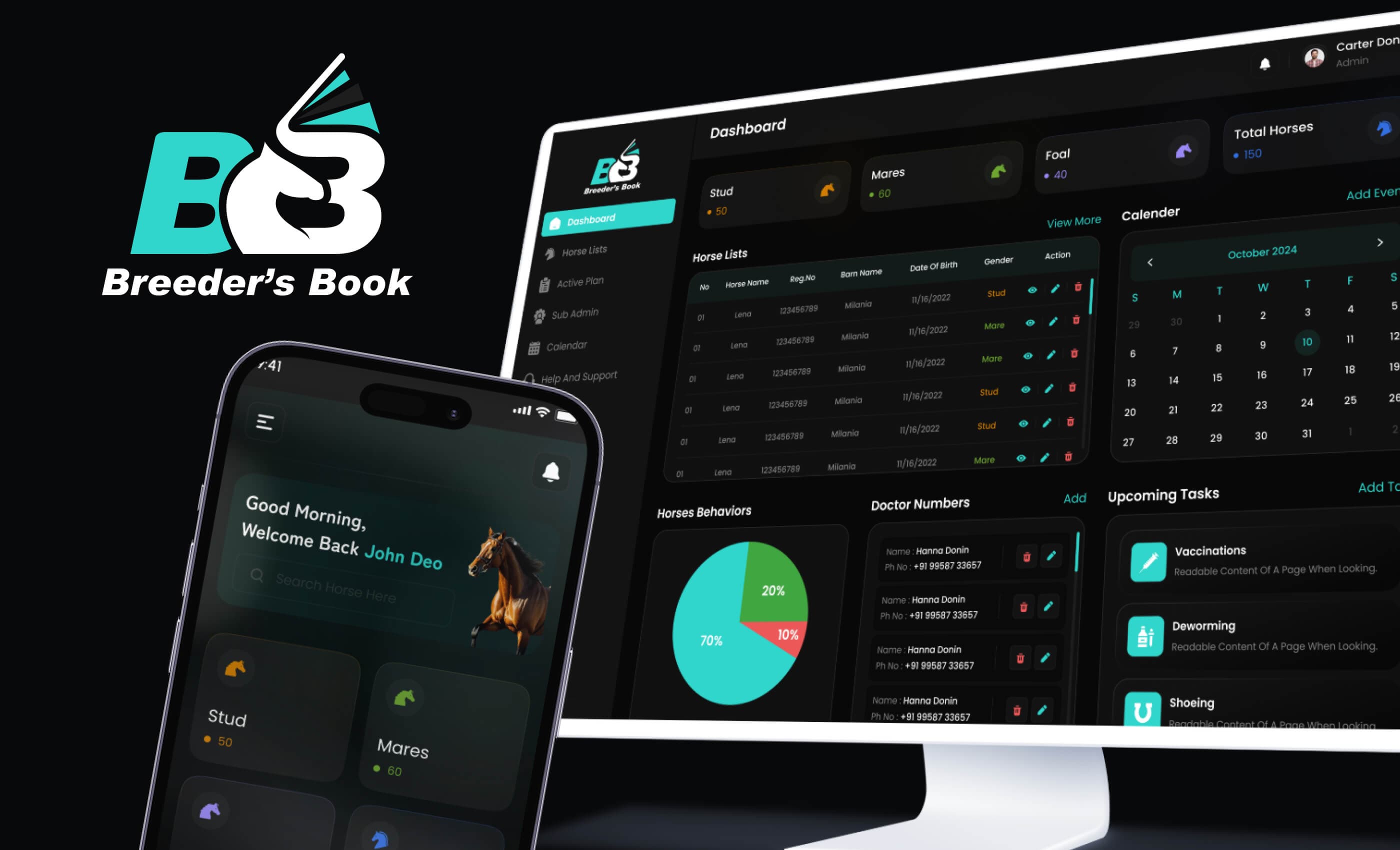 Breeder’s Book – Horse Management Platform - Hire SaaS Developer, React Native Expert, Custom CRM Development