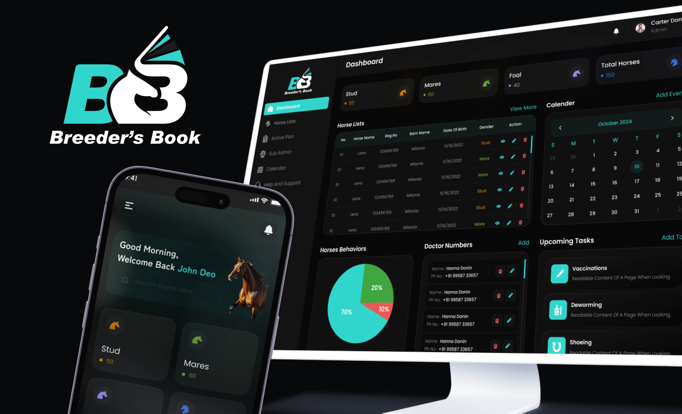 Breeder’s Book – Horse Management Platform showcase - Hire SaaS Developer, React Native Expert