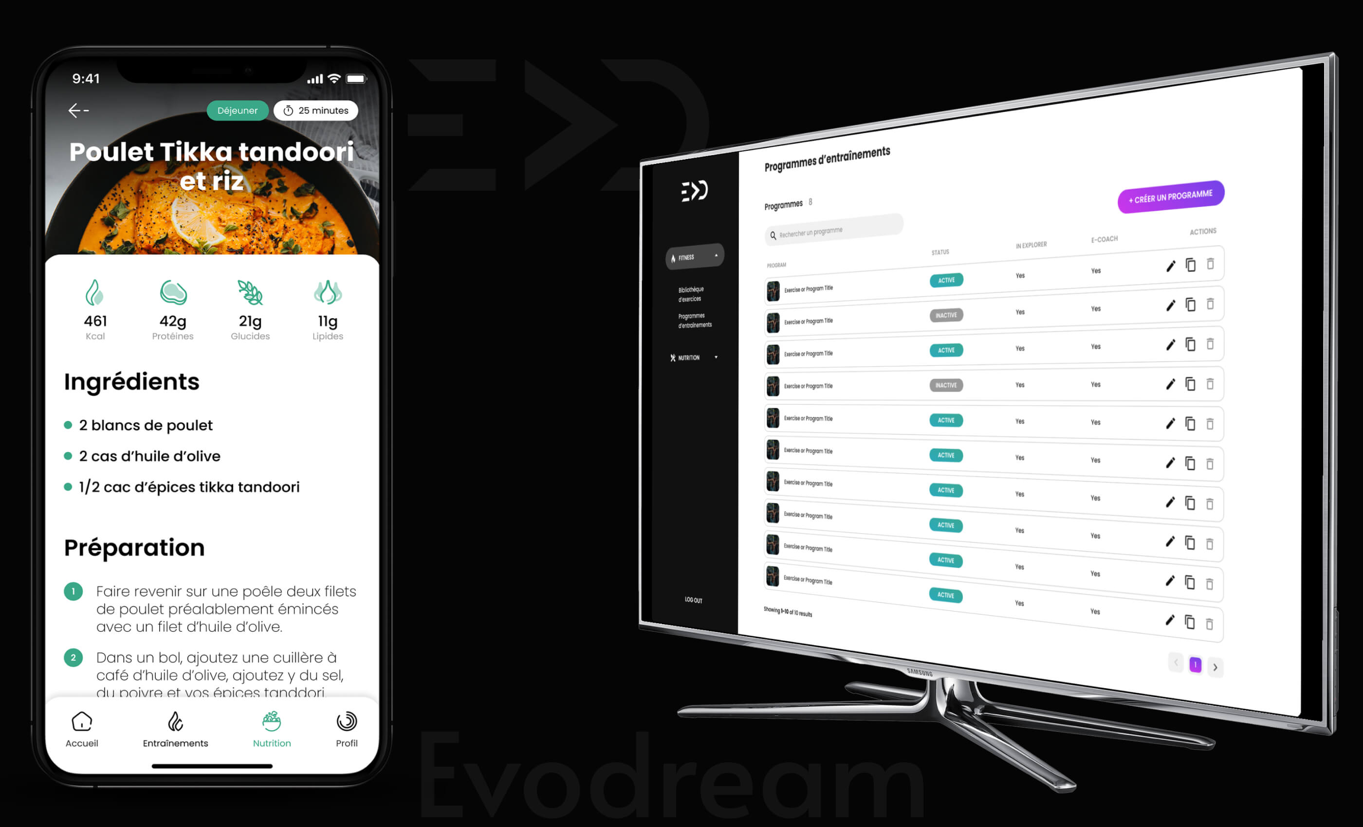 Evodream – Cross-Platform Gym & Fitness Management App showcase - Hire React Native Developer, Next.js App Development